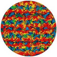 Abstract 42 Wooden Puzzle Round