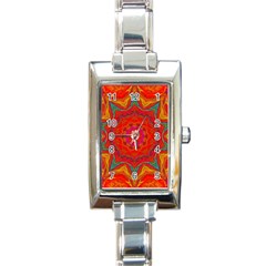 Background Pattern Surface Texture Rectangle Italian Charm Watch by Wegoenart