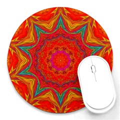 Background Pattern Surface Texture Round Mousepads by Wegoenart