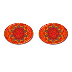 Background Pattern Surface Texture Cufflinks (oval) by Wegoenart