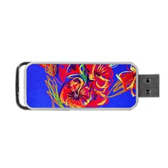 Poppies Portable Usb Flash (one Side) by bestdesignintheworld