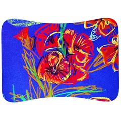 Poppies Velour Seat Head Rest Cushion by bestdesignintheworld