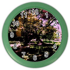 Hot Day In Dallas 3 Color Wall Clock by bestdesignintheworld