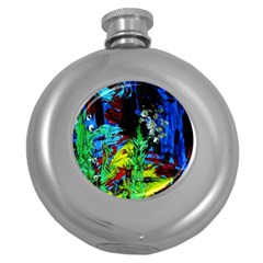 Night 1 1 Round Hip Flask (5 Oz) by bestdesignintheworld