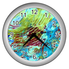 June Gloom 12 Wall Clock (silver) by bestdesignintheworld