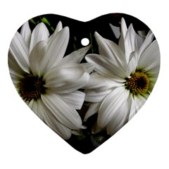 Daisies Ornament (heart) by bestdesignintheworld