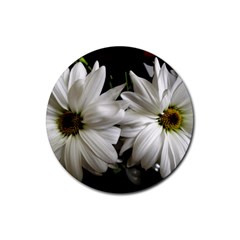 Daisies Rubber Round Coaster (4 Pack)  by bestdesignintheworld