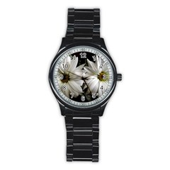 Daisies Stainless Steel Round Watch by bestdesignintheworld