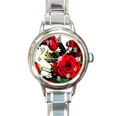 Roses 1 1 Round Italian Charm Watch by bestdesignintheworld