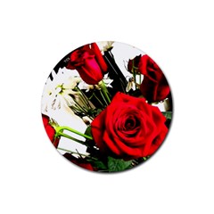 Roses 1 1 Rubber Round Coaster (4 Pack)  by bestdesignintheworld