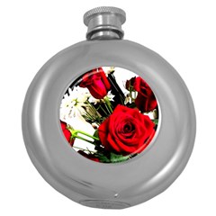 Roses 1 1 Round Hip Flask (5 Oz) by bestdesignintheworld