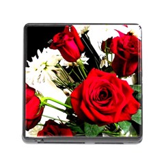 Roses 1 1 Memory Card Reader (square 5 Slot) by bestdesignintheworld