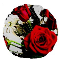 Roses 1 1 Large 18  Premium Round Cushions by bestdesignintheworld