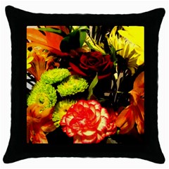 Flowers 1 1 Throw Pillow Case (black) by bestdesignintheworld