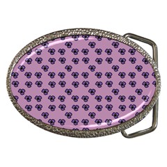 Pansies Pink Pattern Belt Buckles