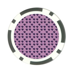 Pansies Pink Pattern Poker Chip Card Guard by snowwhitegirl