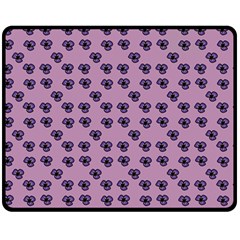 Pansies Pink Pattern Fleece Blanket (medium)  by snowwhitegirl