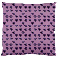 Pansies Pink Pattern Large Cushion Case (one Side) by snowwhitegirl