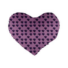 Pansies Pink Pattern Standard 16  Premium Heart Shape Cushions by snowwhitegirl