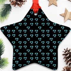 Aqua Pansies Ornament (star) by snowwhitegirl