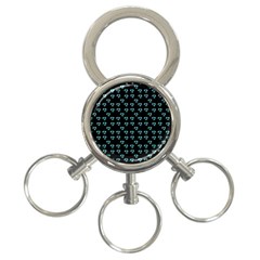 Aqua Pansies 3-ring Key Chain by snowwhitegirl