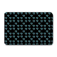 Aqua Pansies Small Doormat  by snowwhitegirl