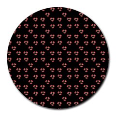 Red Pansies Round Mousepads