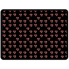 Red Pansies Fleece Blanket (large)  by snowwhitegirl