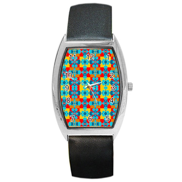 Pop Art  Barrel Style Metal Watch