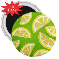 Lemon Fruit Healthy Fruits Food 3  Magnets (10 Pack)  by Wegoenart