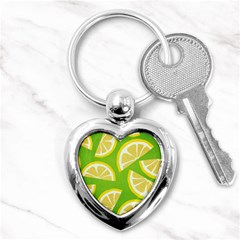 Lemon Fruit Healthy Fruits Food Key Chain (heart) by Wegoenart