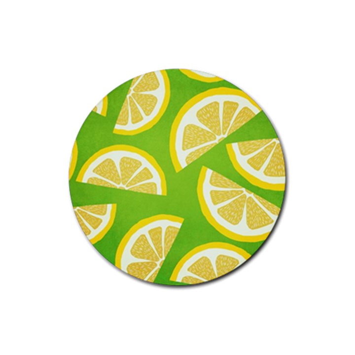 Lemon Fruit Healthy Fruits Food Rubber Coaster (Round) 