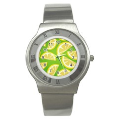 Lemon Fruit Healthy Fruits Food Stainless Steel Watch by Wegoenart