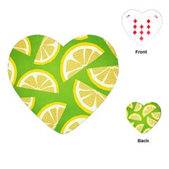 Lemon Fruit Healthy Fruits Food Playing Cards Single Design (heart) by Wegoenart