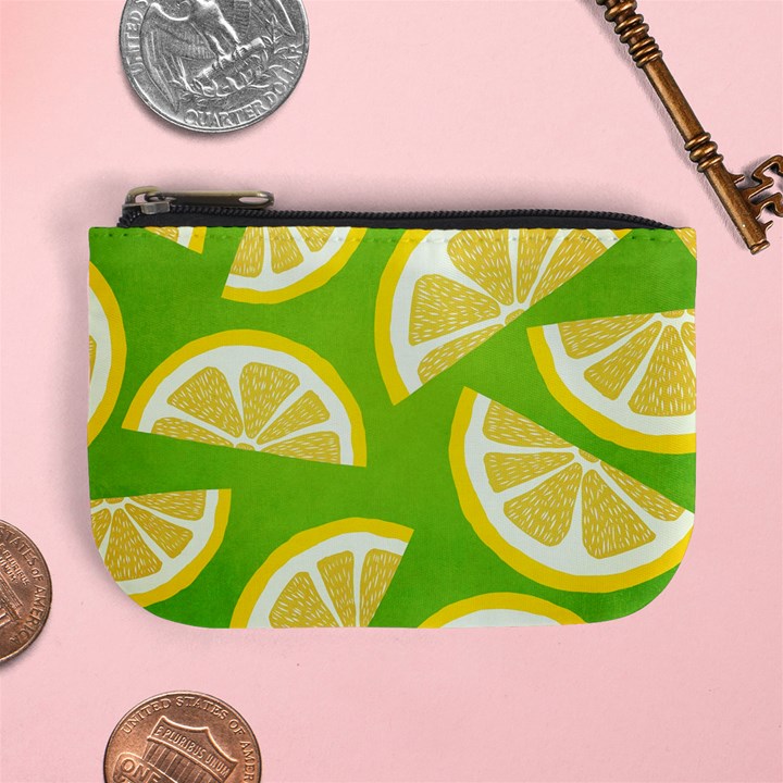 Lemon Fruit Healthy Fruits Food Mini Coin Purse