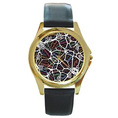 Mental Human Experience Mindset Round Gold Metal Watch by Wegoenart