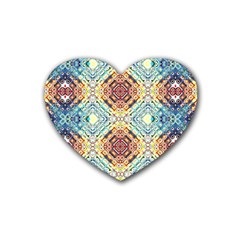 Pattern Rubber Coaster (heart)  by Sobalvarro