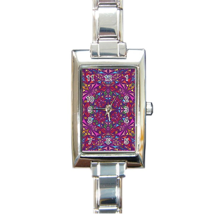 Kaleidoscope  Rectangle Italian Charm Watch