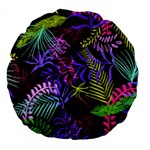 Leaves  Large 18  Premium Round Cushions Back