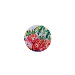 Strawberry Watercolor Figure 1  Mini Magnets by Wegoenart