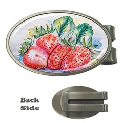 Strawberry Watercolor Figure Money Clips (oval)  by Wegoenart