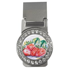 Strawberry Watercolor Figure Money Clips (cz)  by Wegoenart