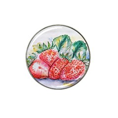 Strawberry Watercolor Figure Hat Clip Ball Marker (4 Pack) by Wegoenart