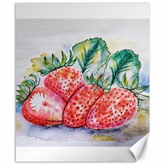 Strawberry Watercolor Figure Canvas 8  X 10  by Wegoenart