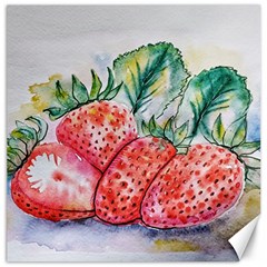 Strawberry Watercolor Figure Canvas 12  X 12  by Wegoenart