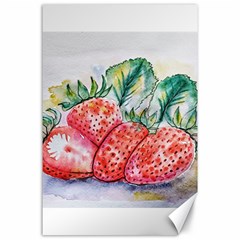 Strawberry Watercolor Figure Canvas 24  X 36  by Wegoenart