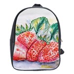 Strawberry Watercolor Figure School Bag (Large) Front