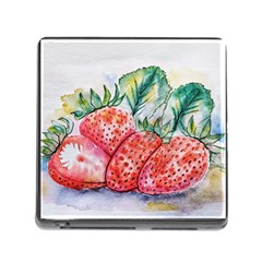 Strawberry Watercolor Figure Memory Card Reader (square 5 Slot) by Wegoenart