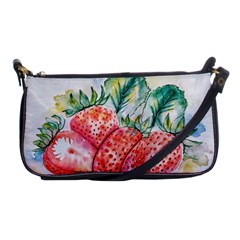 Strawberry Watercolor Figure Shoulder Clutch Bag by Wegoenart