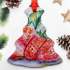 Strawberry Watercolor Figure Ornament (christmas Tree)  by Wegoenart